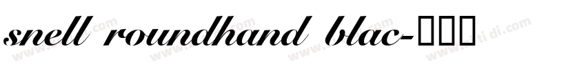snell roundhand blac字体转换